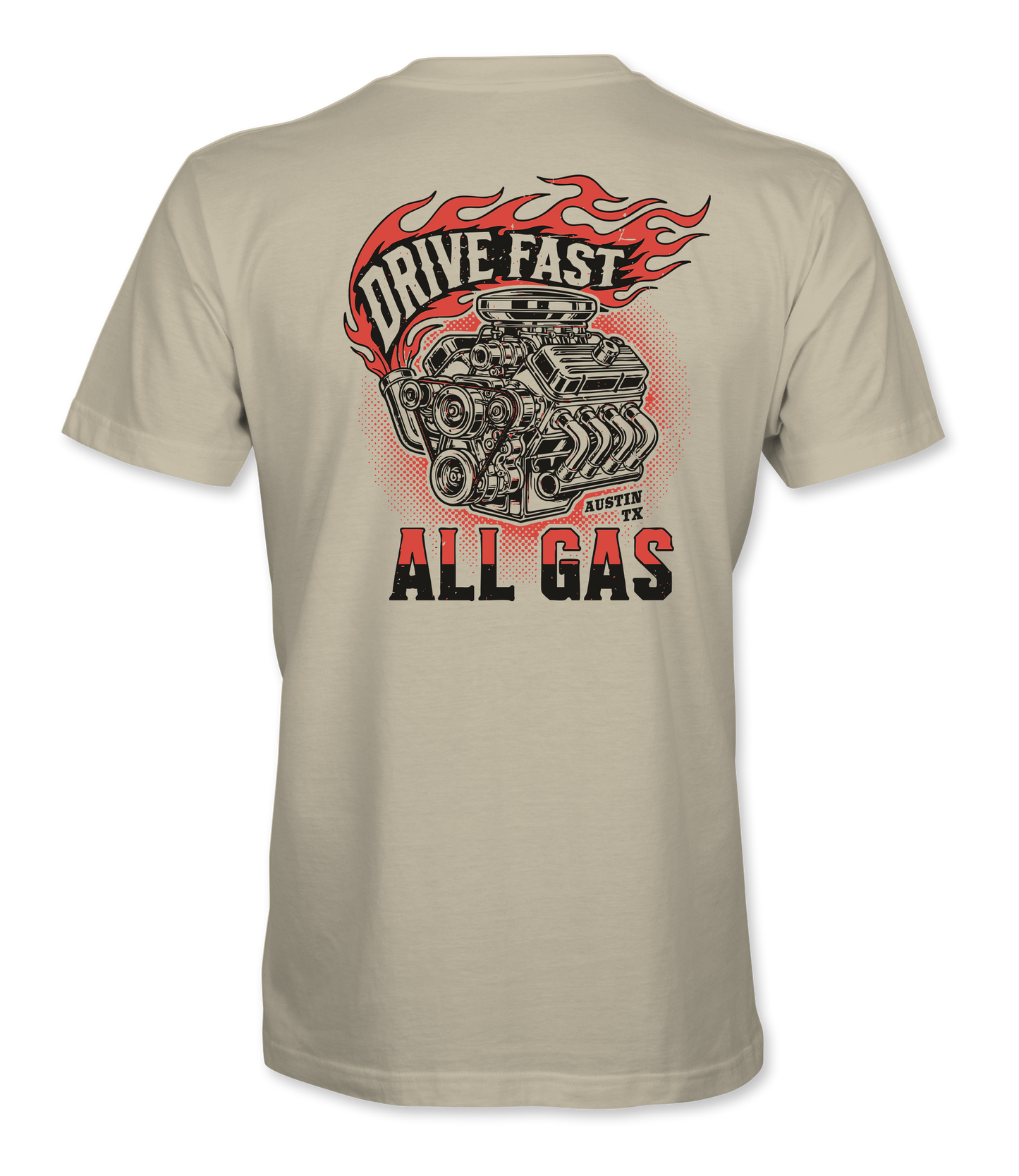 Drive Fast All Gas Engine Premium T-Shirt