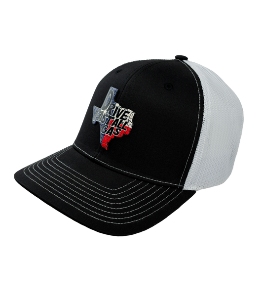 Drive Fast All Gas Texas Flag Patch Hat - Richardson 112