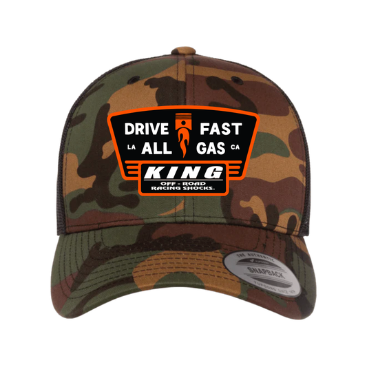 KING X ALL GAS CAMO HAT | ORANGE