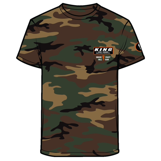 KING X ALL GAS CAMO SHIRT | ORANGE