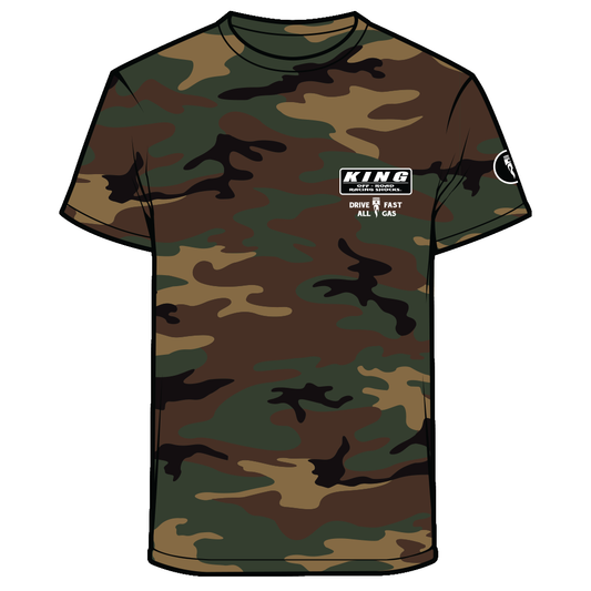 KING X ALL GAS CAMO SHIRT | WHITE