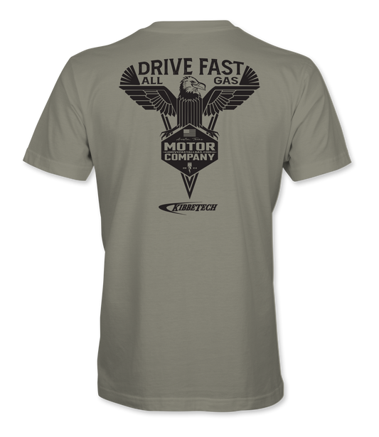 Drive Fast All Gas Eagle Kibbetech T-Shirt
