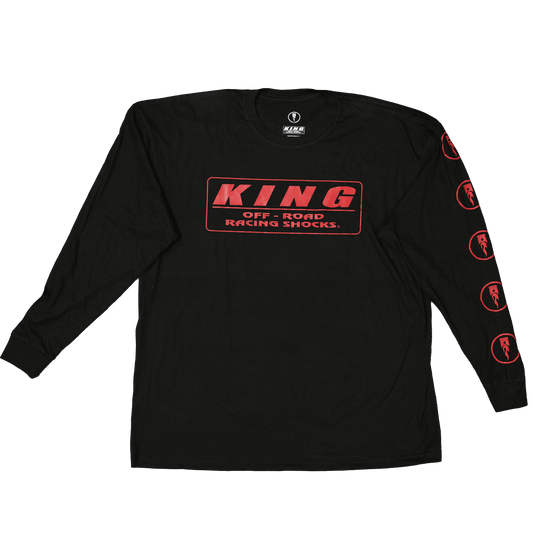 KING SHOCKS X PISTON | BLACK LONG SLEEVE/ RED