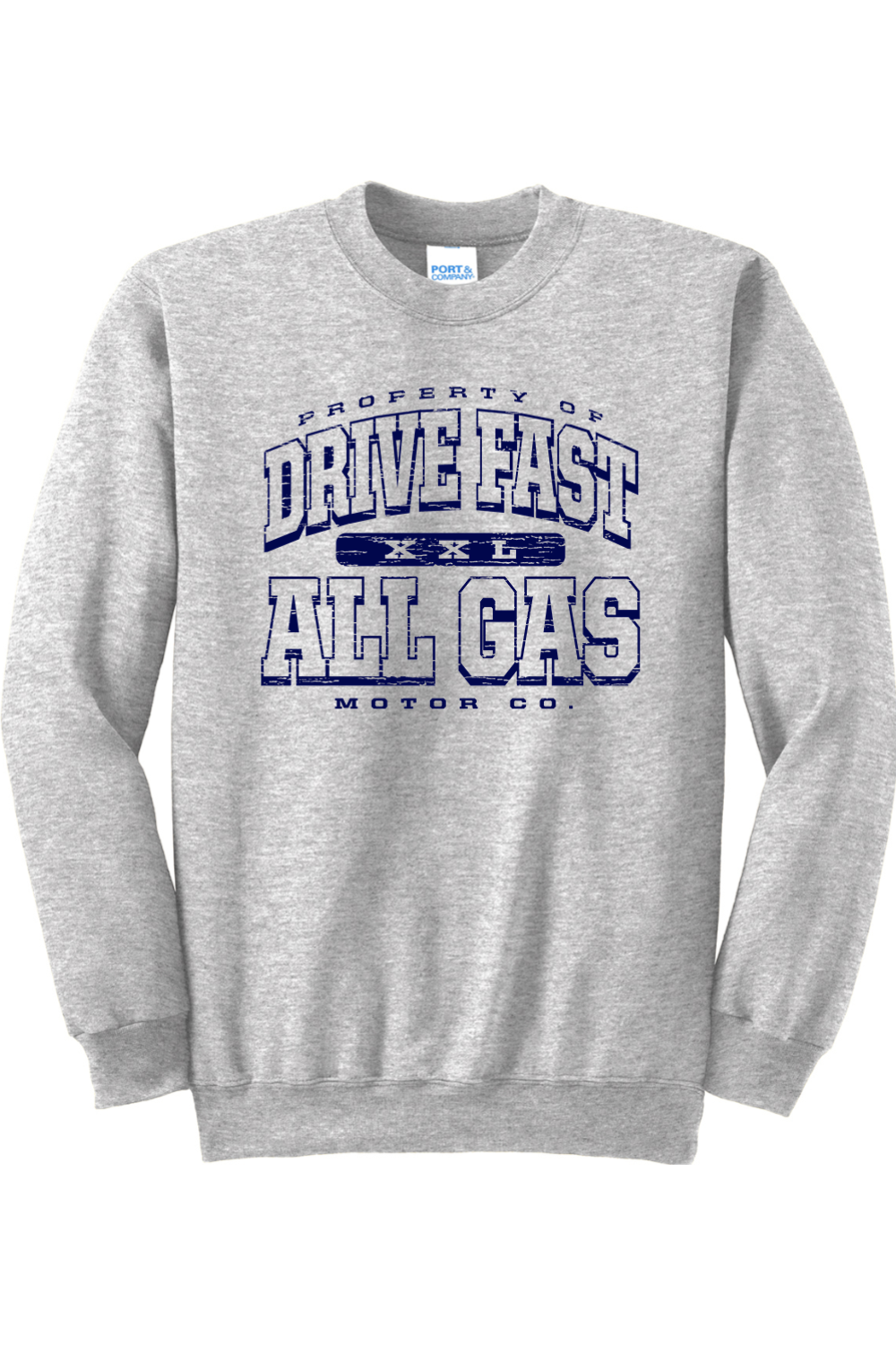 DRIVE FAST VARSITY CREWNECK